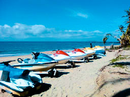 Yamaha VX700 watercraft on the beach at Pacific Harbour